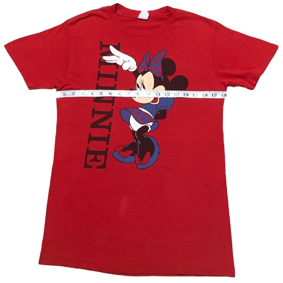 Minnie Mouse Short Sleeve T Shirt Red Size Large Vintage CHED - Picture 3 of 13